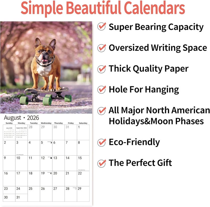 windrio 2026 Wall Calendar,Funny Calendar 2026, November 2025 - December 2026, Wall Calendar Funny Animal Memes, 12" x 24" Opened, Full Page 14 Months Thick Paper for Gift Calendar Organizing Planning - Image 5